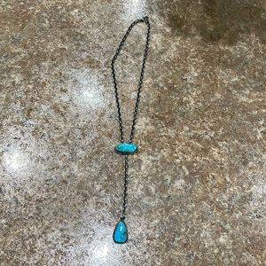 Real silver and turquoise necklace